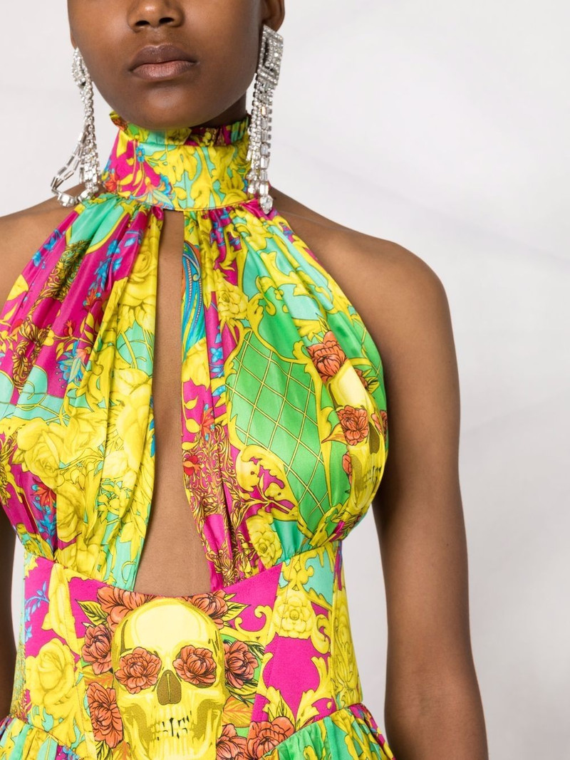 New Baroque-print silk maxi dress 3