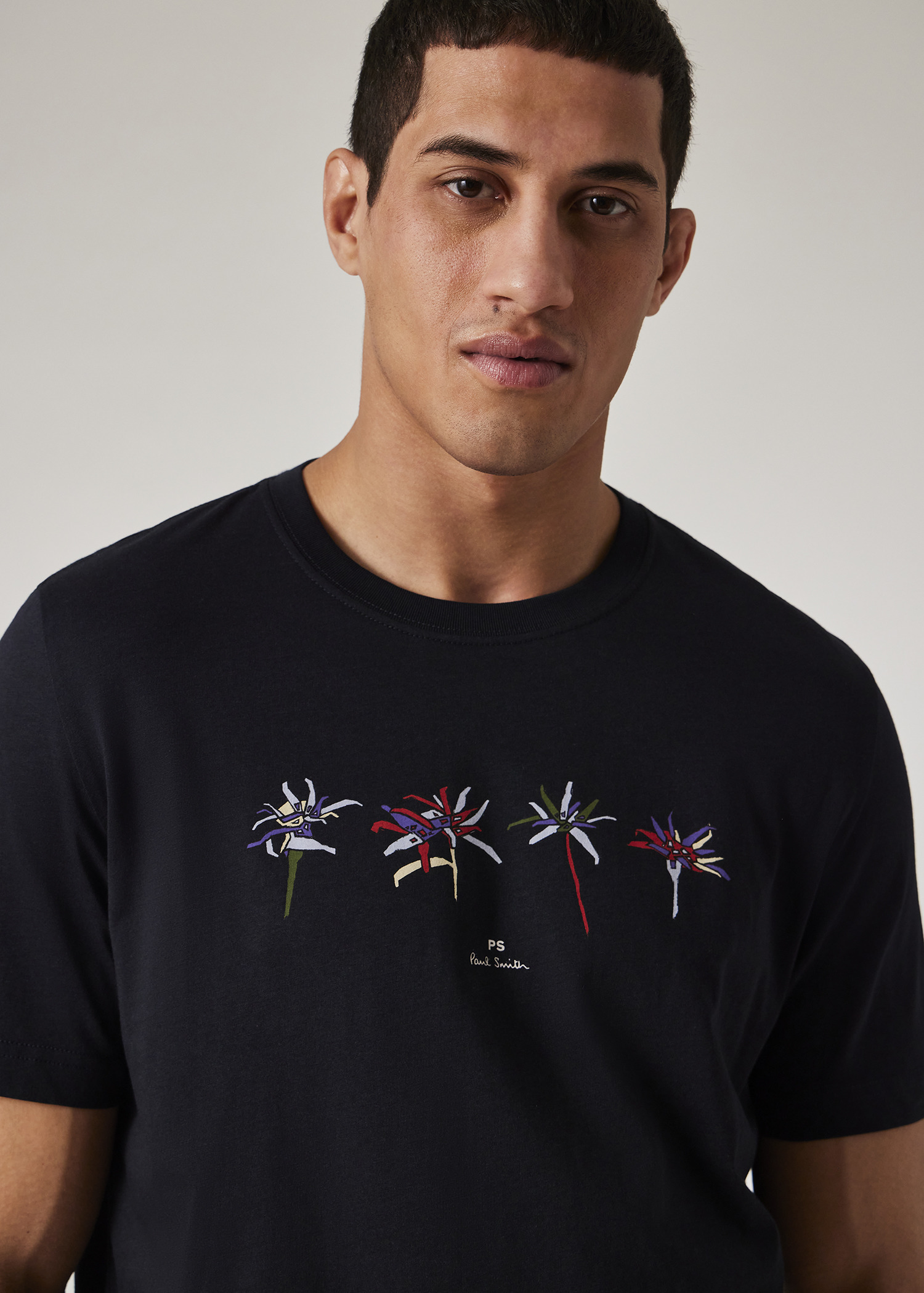 Dark Navy 'Edelweiss' Print T-Shirt - 3
