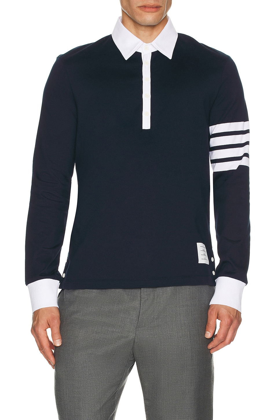 Classic Fit Long Sleeve Rugby Shirt - 4