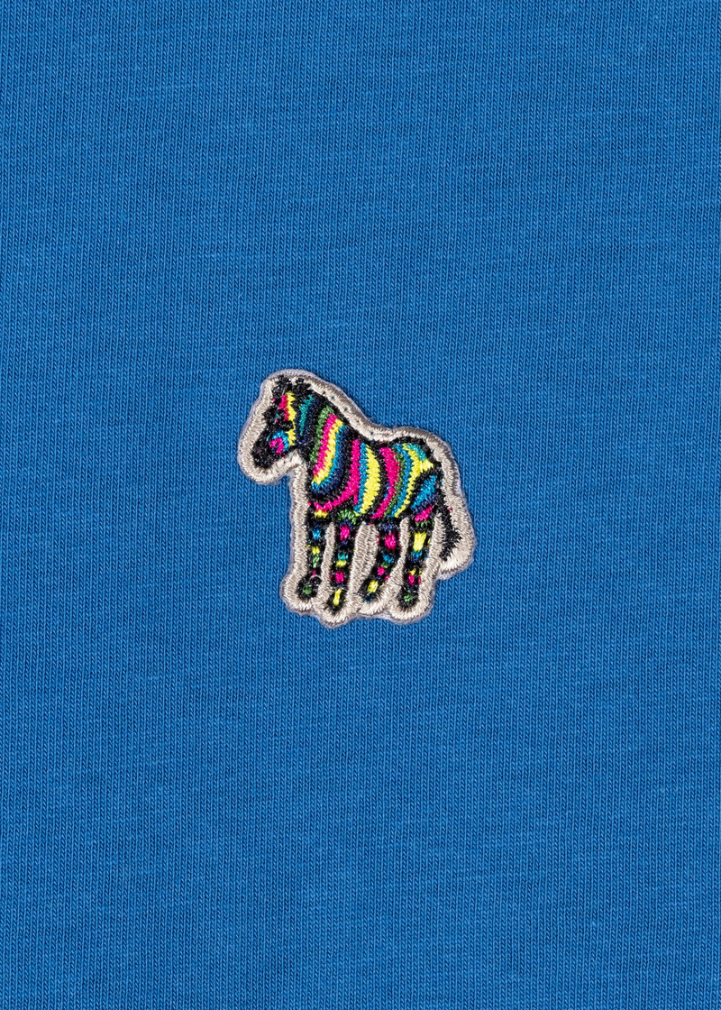 Paul Smith Cobalt Blue Cotton Zebra Logo T-Shirt outlook