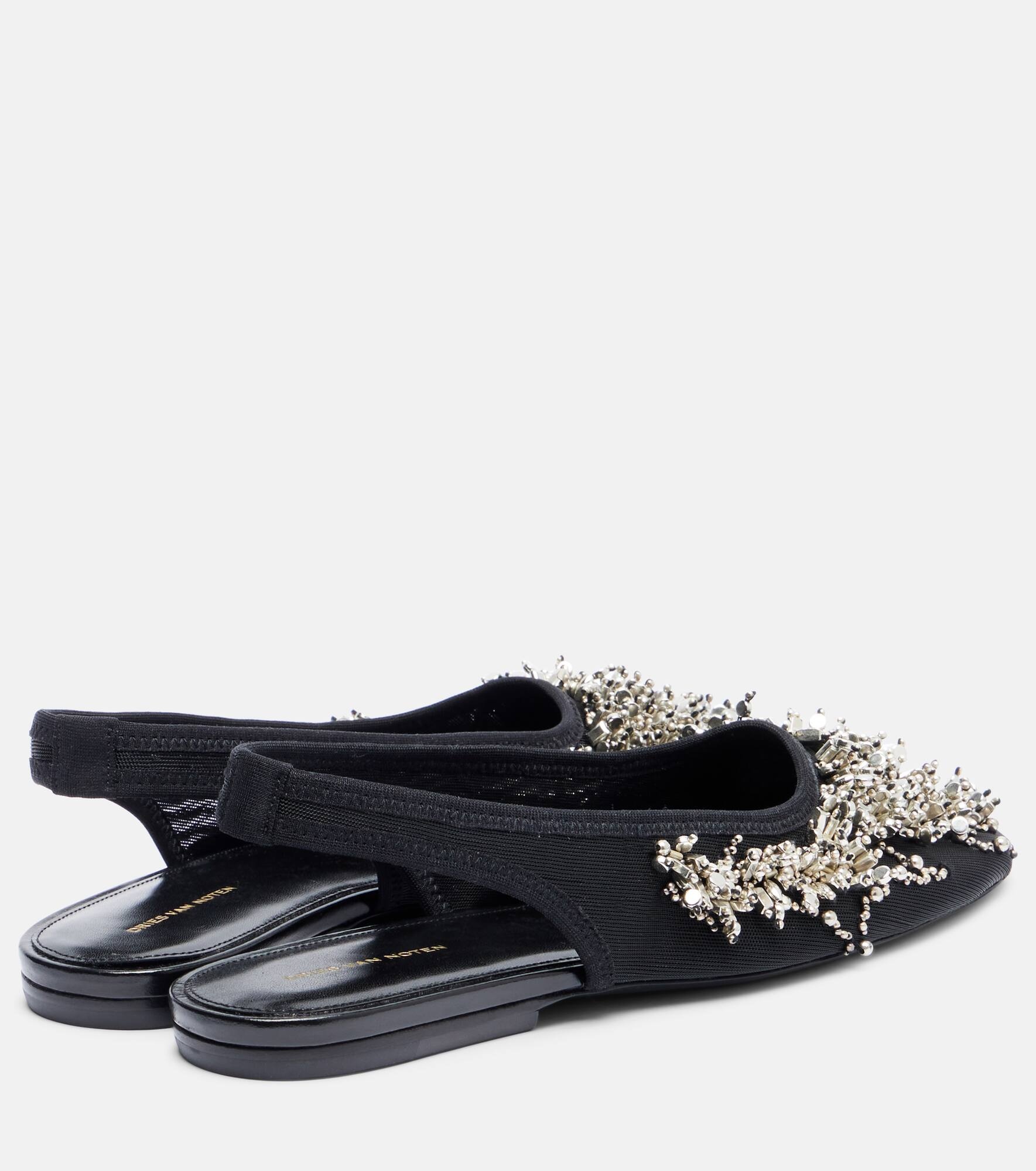 Embellished slingback flats - 2