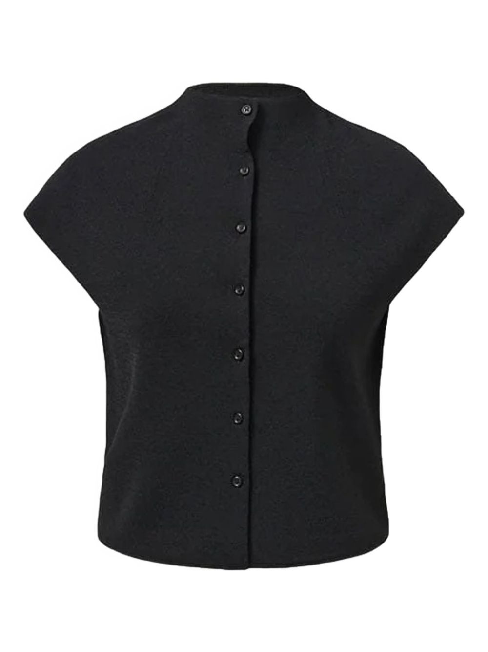 cap-sleeve button cardigan - 1