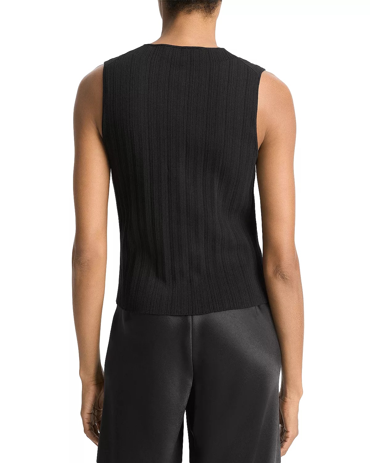 Sleeveless Button Up Sweater - 2