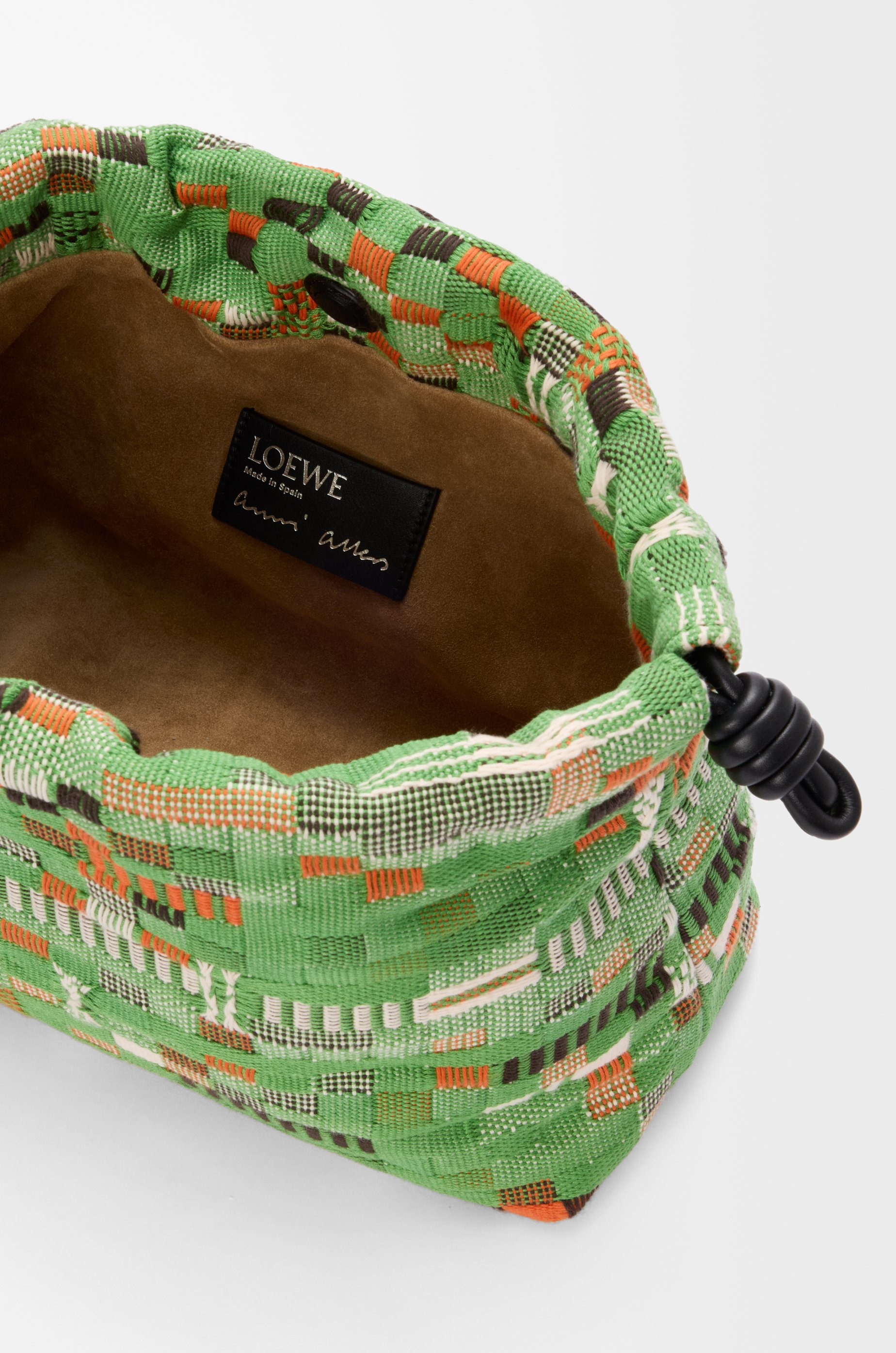 Medium Flamenco purse in embroidered textile - 10