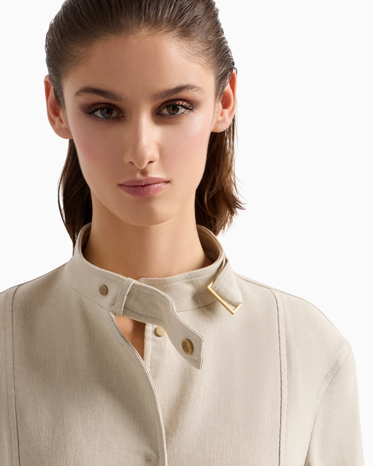 SINGLE-BREASTED JACKET IN A CANNETÉ COTTON AND VISCOSE - 5