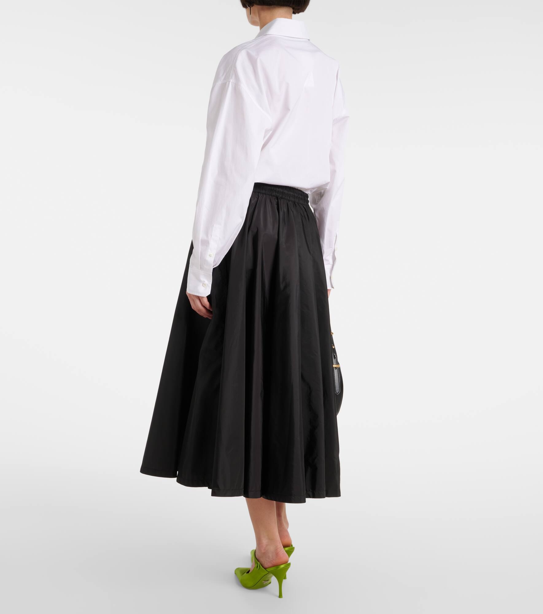Logo Re-Nylon midi skirt - 3