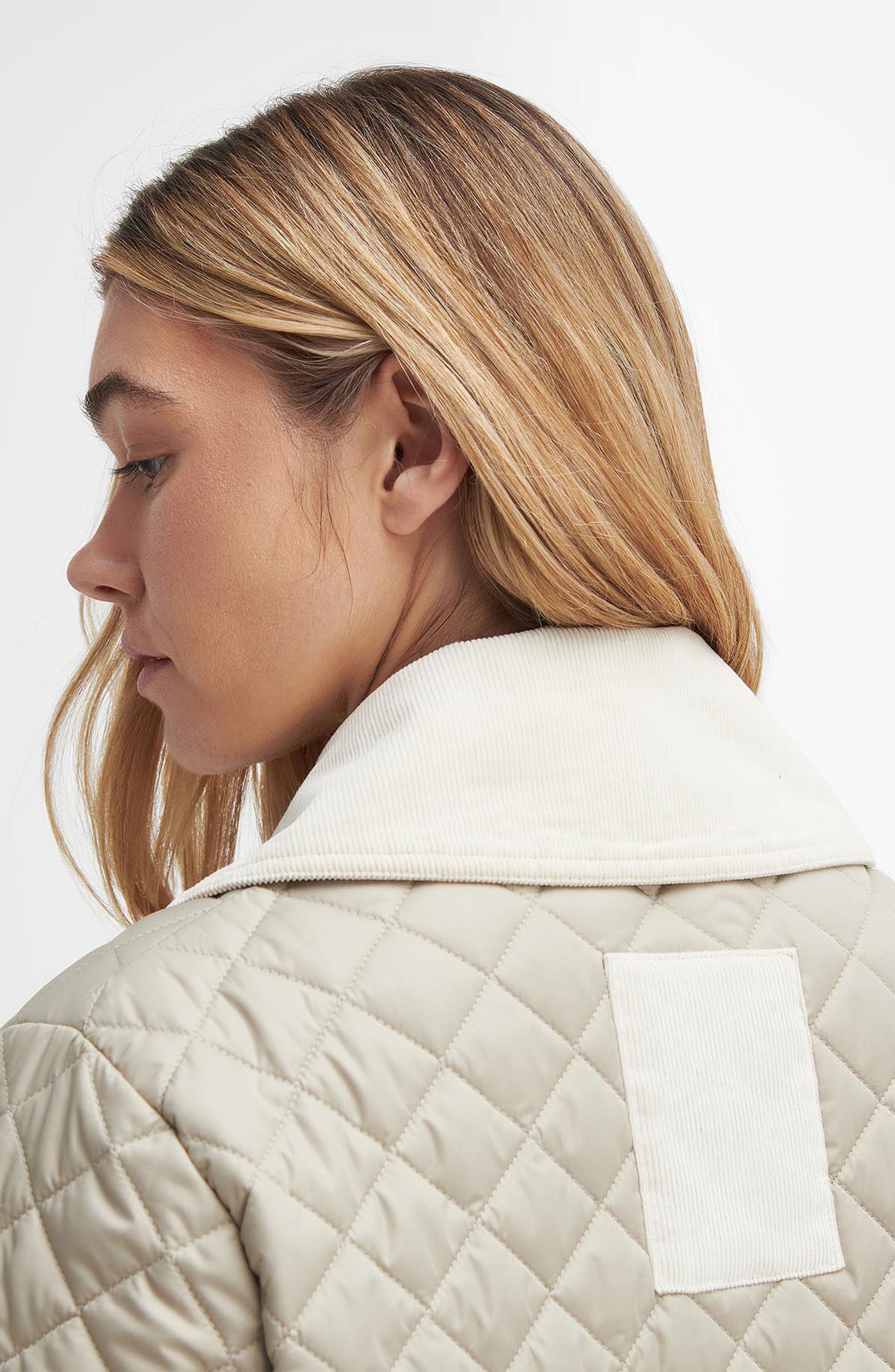 Barbour Fleur Quilted Jacket in Light Sand/Blanc at Nordstrom - 8