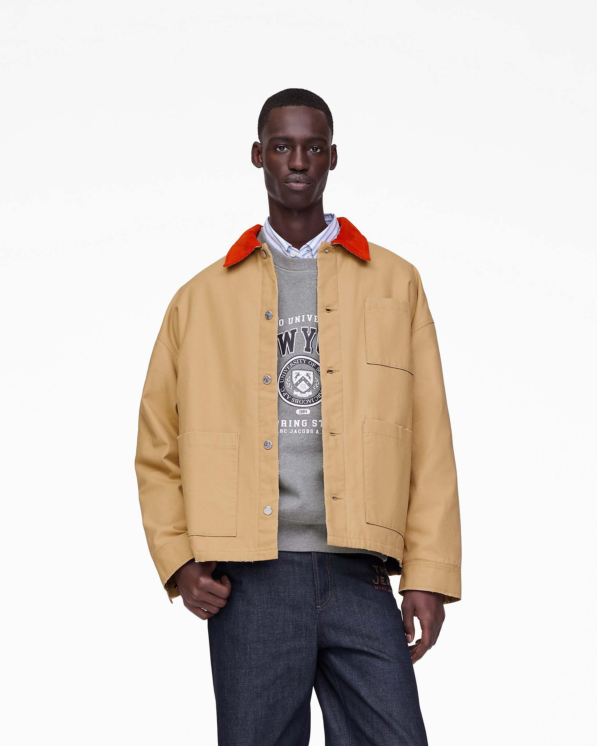 THE A.P.C. X MARC JACOBS STONED CANVAS UNISEX JACKET - 8