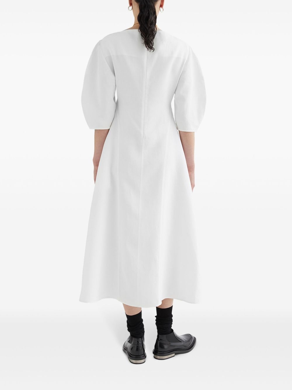 puff-sleeves dress - 3