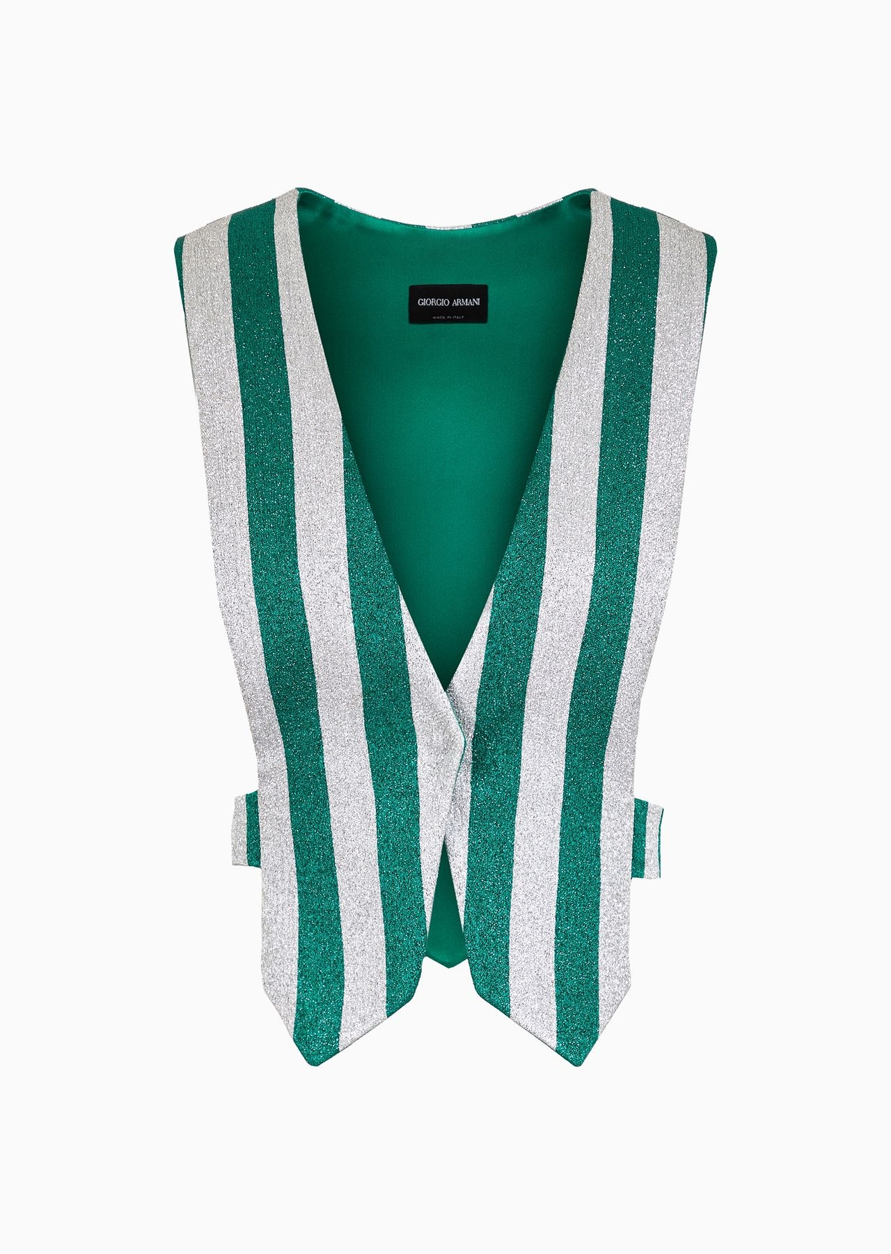 Striped lurex gilet - 1