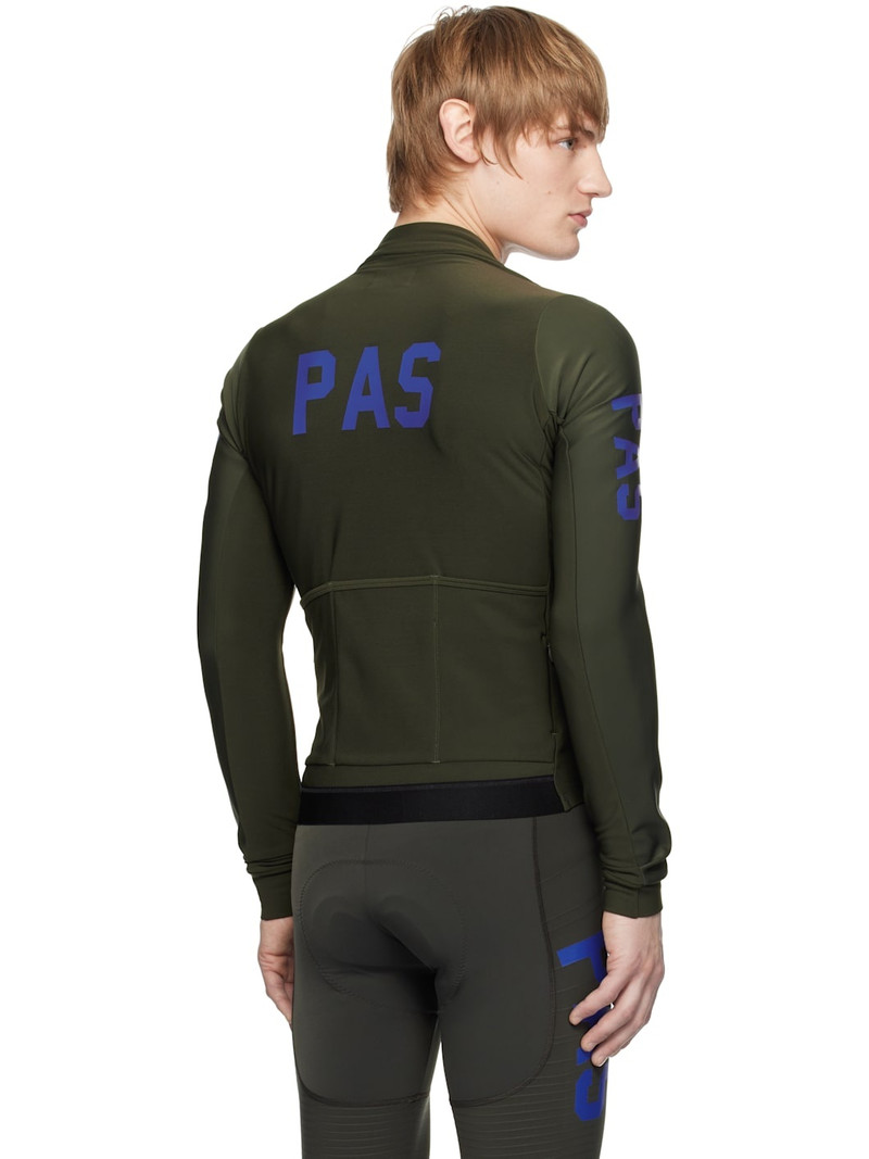 Khaki 'PAS' Mechanism Thermal Long Sleeve Cycling Top 3