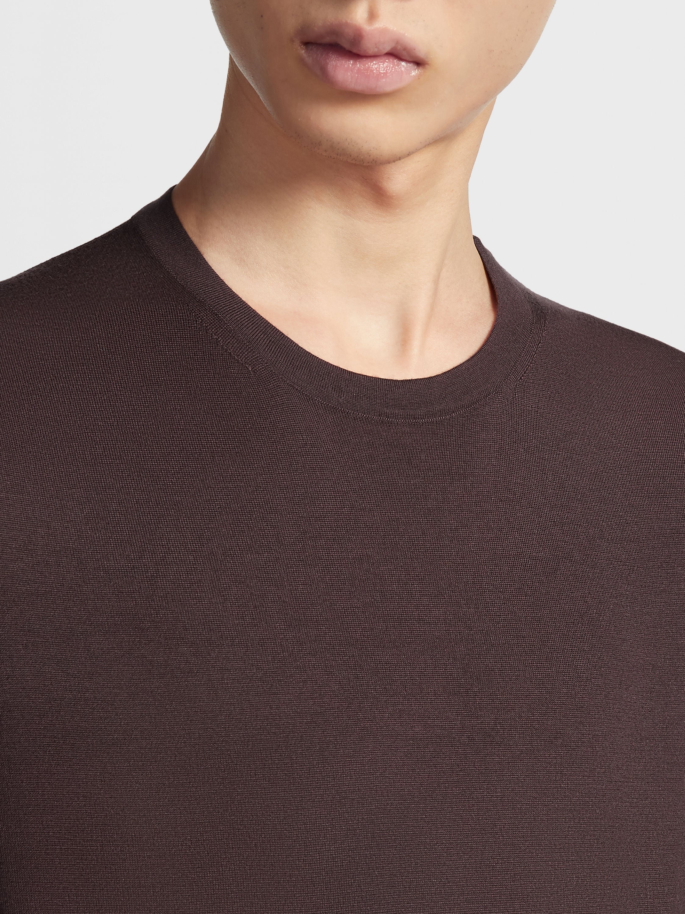 DARK BURGUNDY CASHSETA CREWNECK - 4