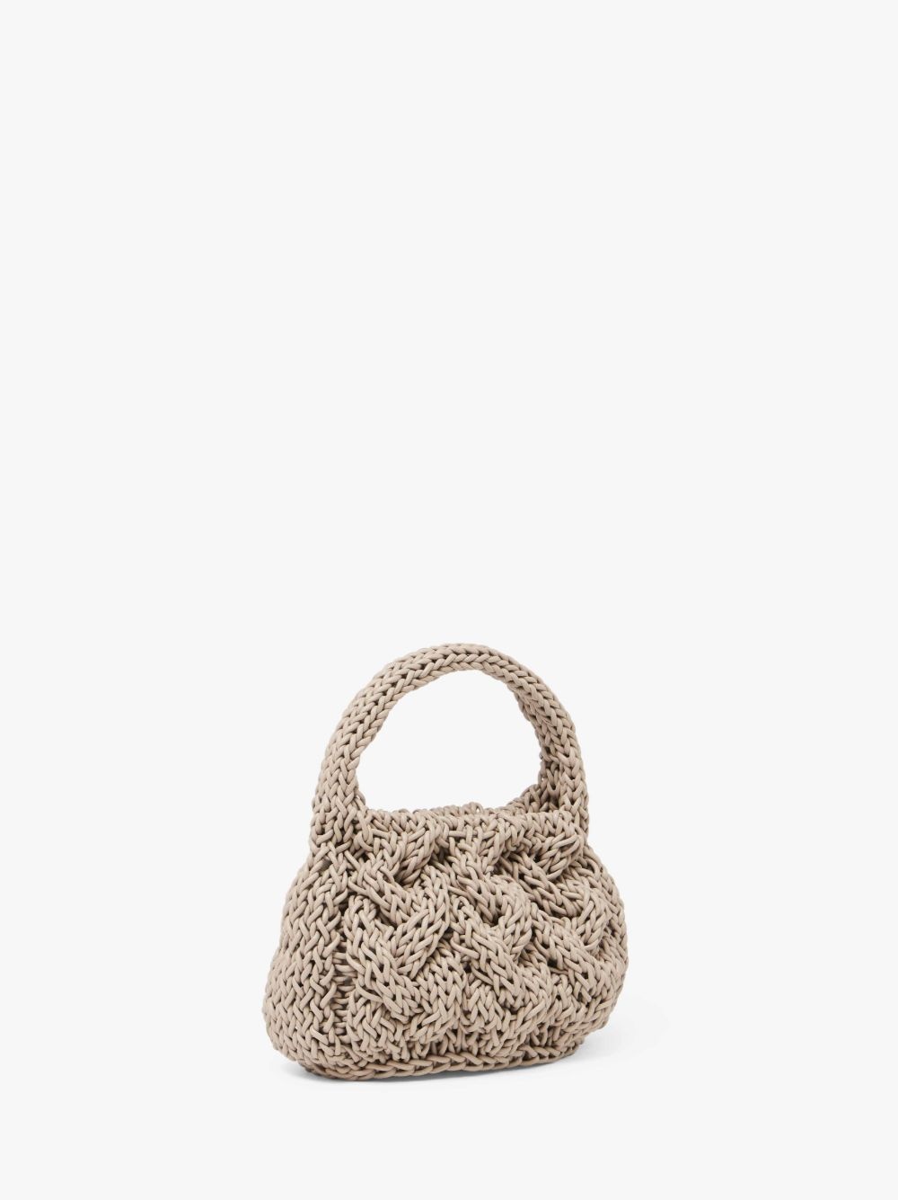 【送料&関税込】J.W. Anderson Small Cable Knit Bag SMALL CABLE KNIT BAG - LEATHER DRAWCORD TOP HANDLE BAG – JW