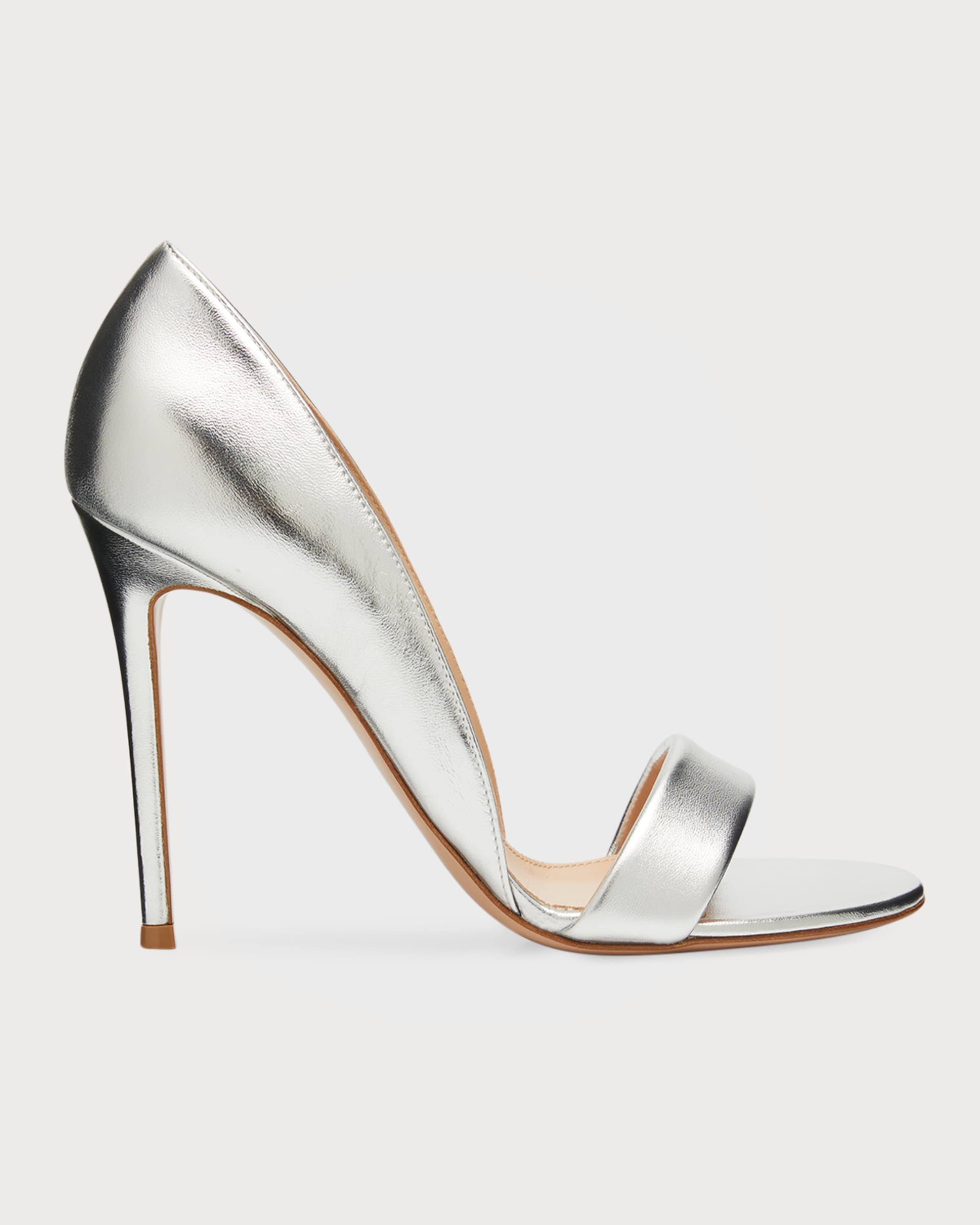 Metallic Napa Open-Toe Pumps - 1