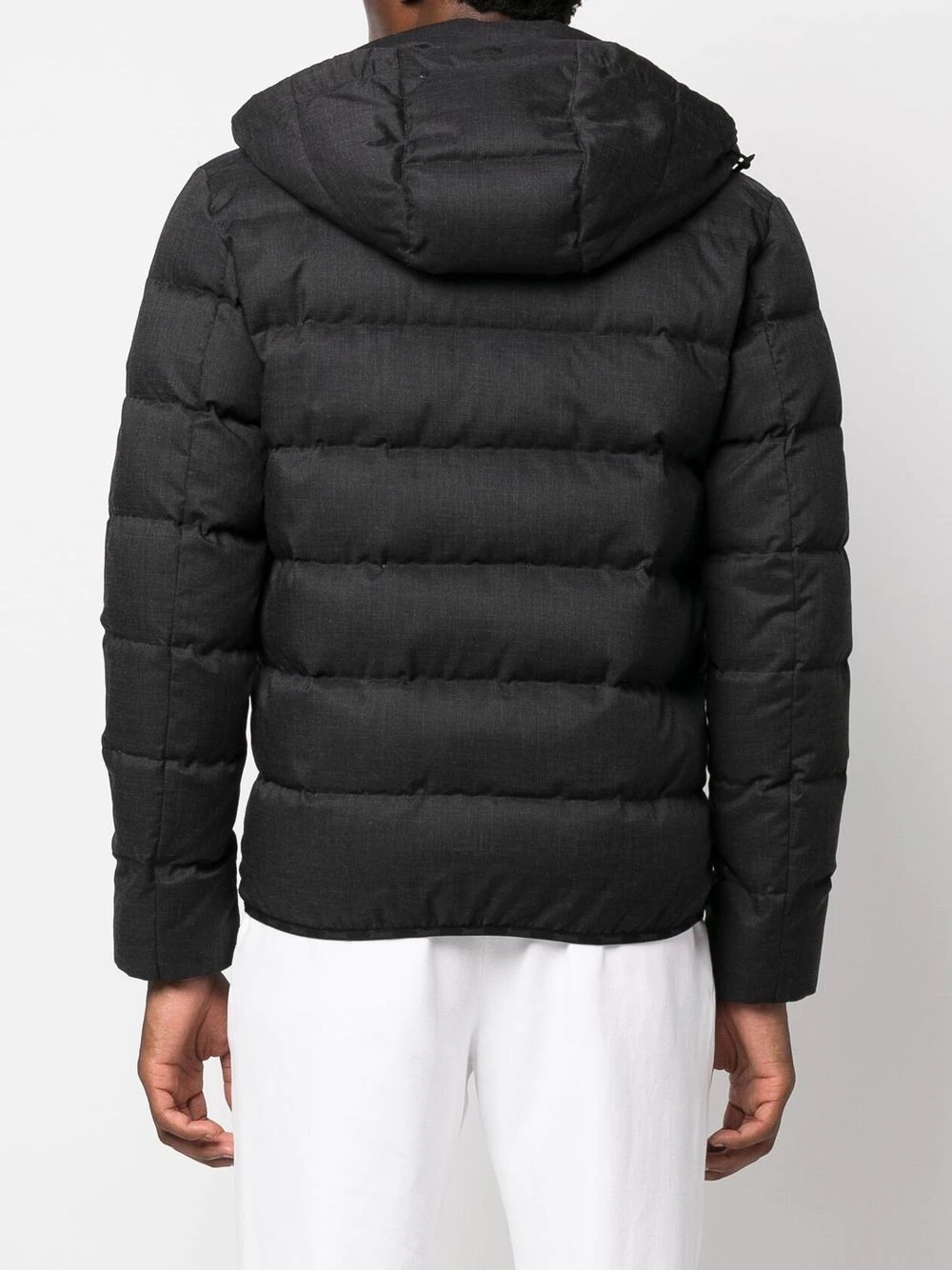 hooded padded down jacket - 4