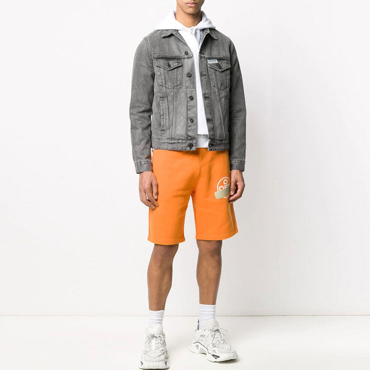 Men's Off-White Arrow Denim Jacket Gray OMKY002R20E540200810 - 4
