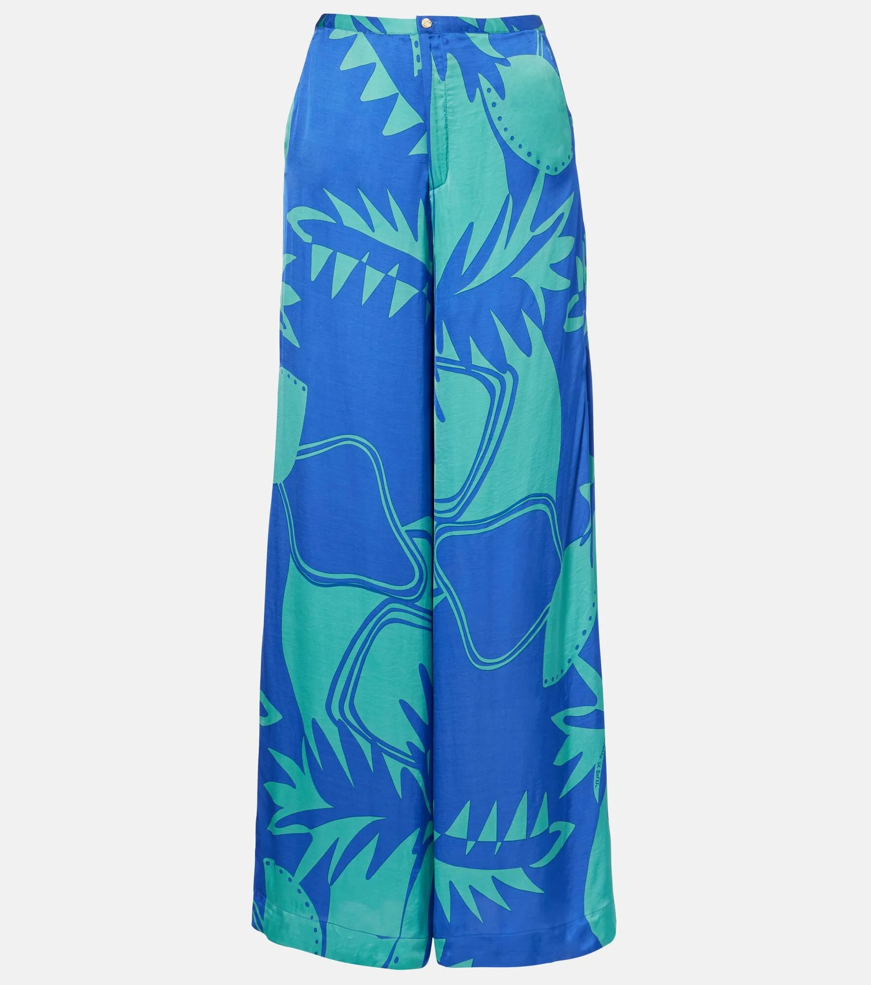 Clea printed high-rise wide-leg pants - 1
