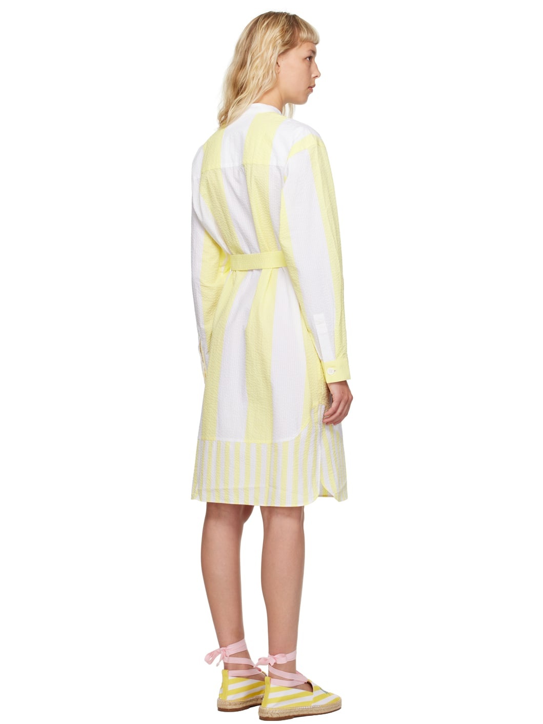 White & Yellow Hotel Olympia Edition Poolside Dress - 3