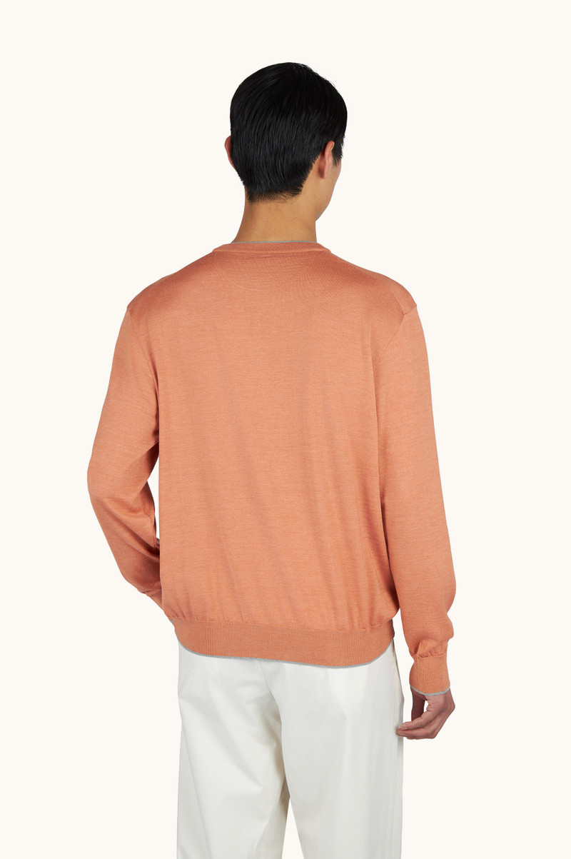 Paul & Shark CREW‑NECK SWEATER IN WOOL AND SILK WITH DOUBLE BICOLOR COLLAR outlook