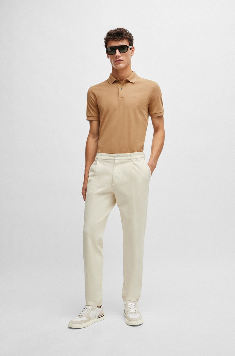 BOSS PALLAS COTTON POLO SHIRT WITH EMBROIDERED LOGO outlook