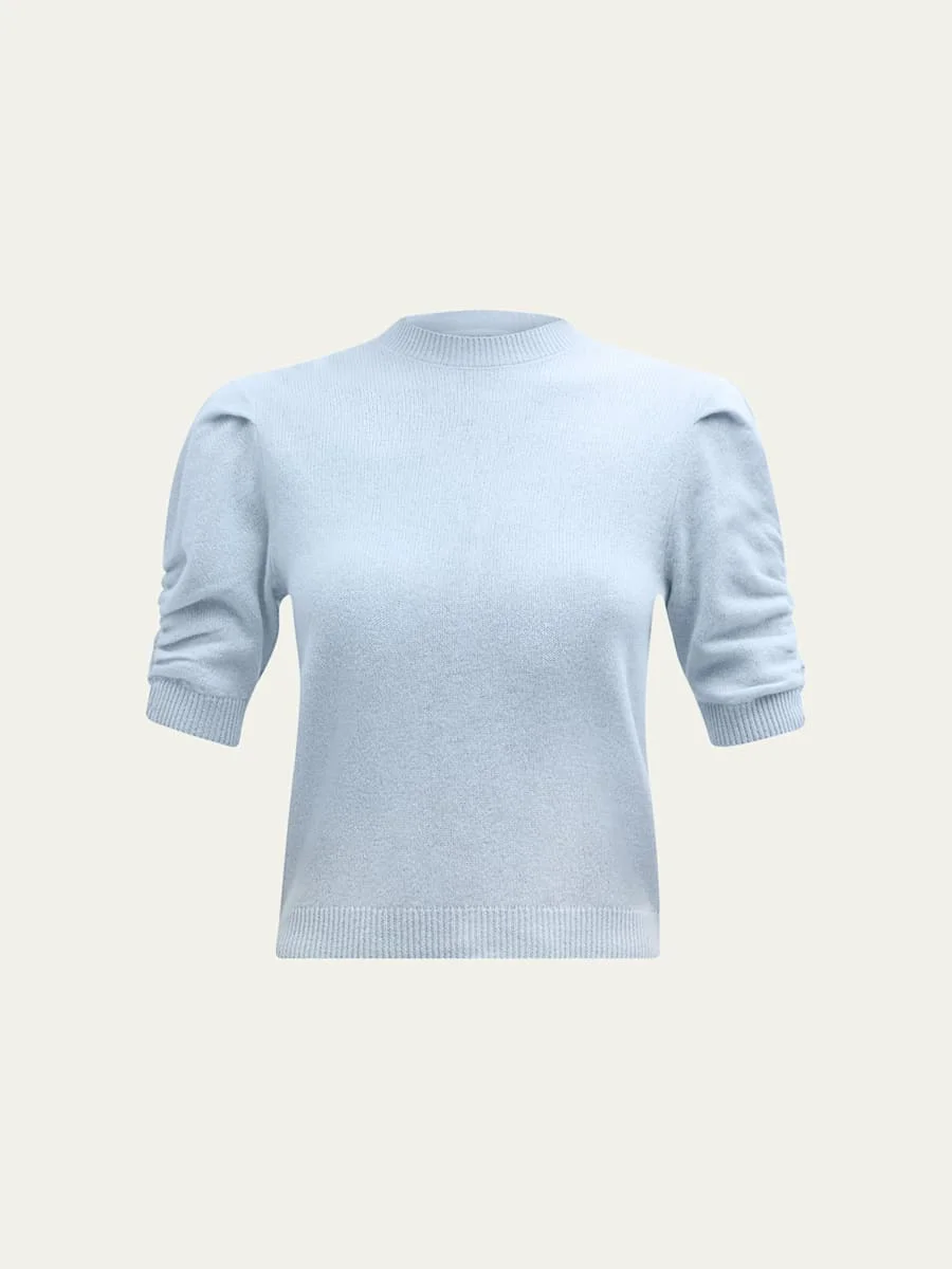 Ruched Cashmere-Wool Sweater - 1