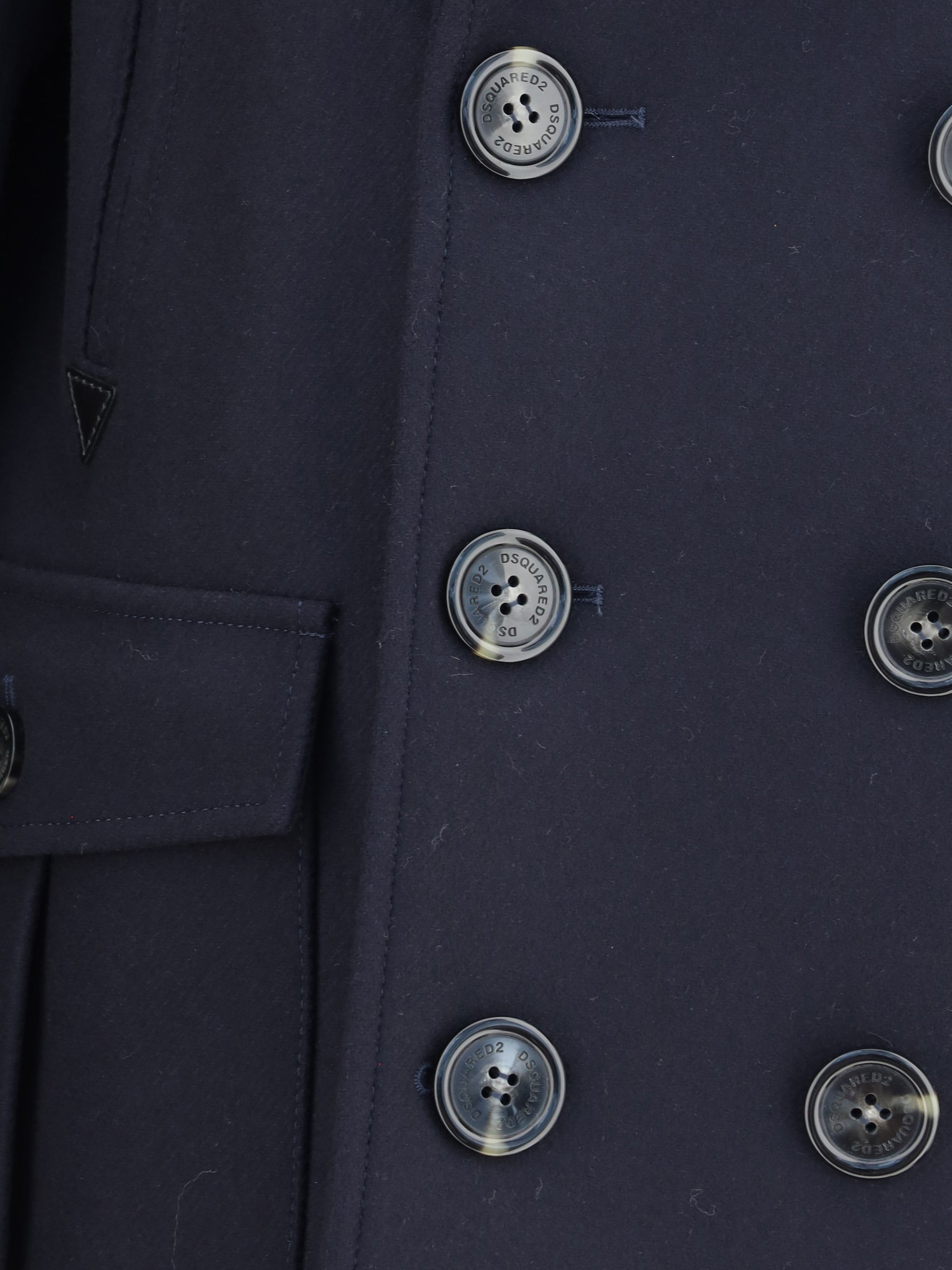 Dsquared2 Men Wool Caban Coat - 3