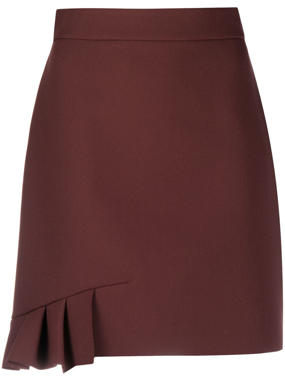 pleat-detail A-line skirt - 1