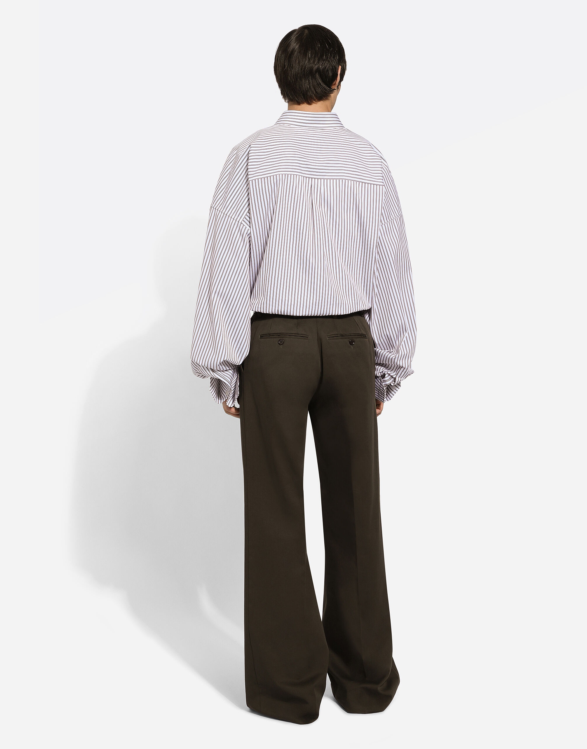 Super-oversize striped poplin shirt - 3