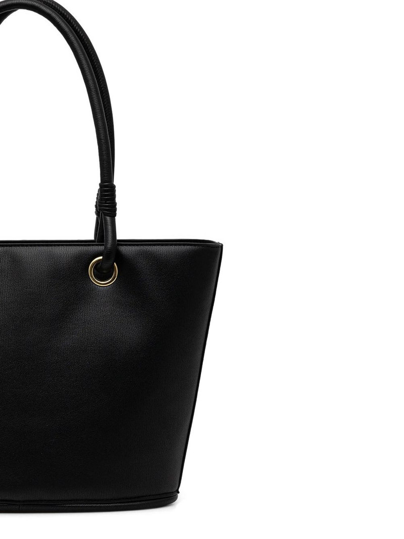 braided-handle heart-detail tote bag 4