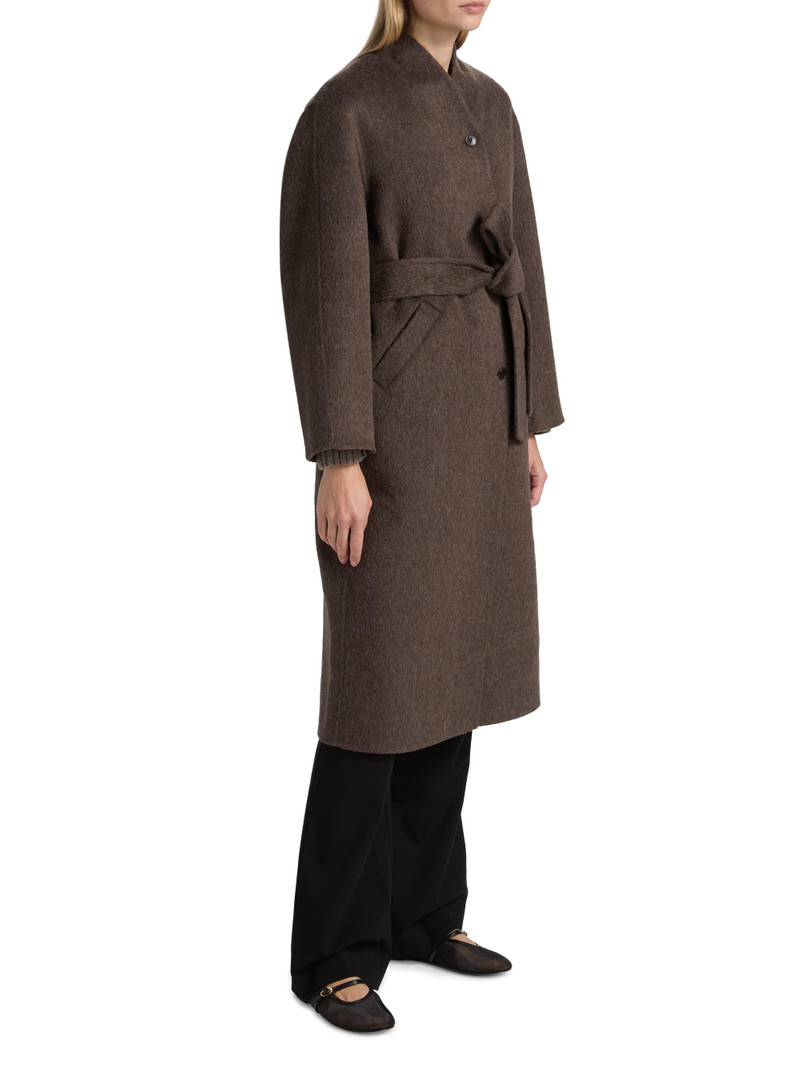 Women's Roland Wool-Blend Belted Coat - Heather Umber 4