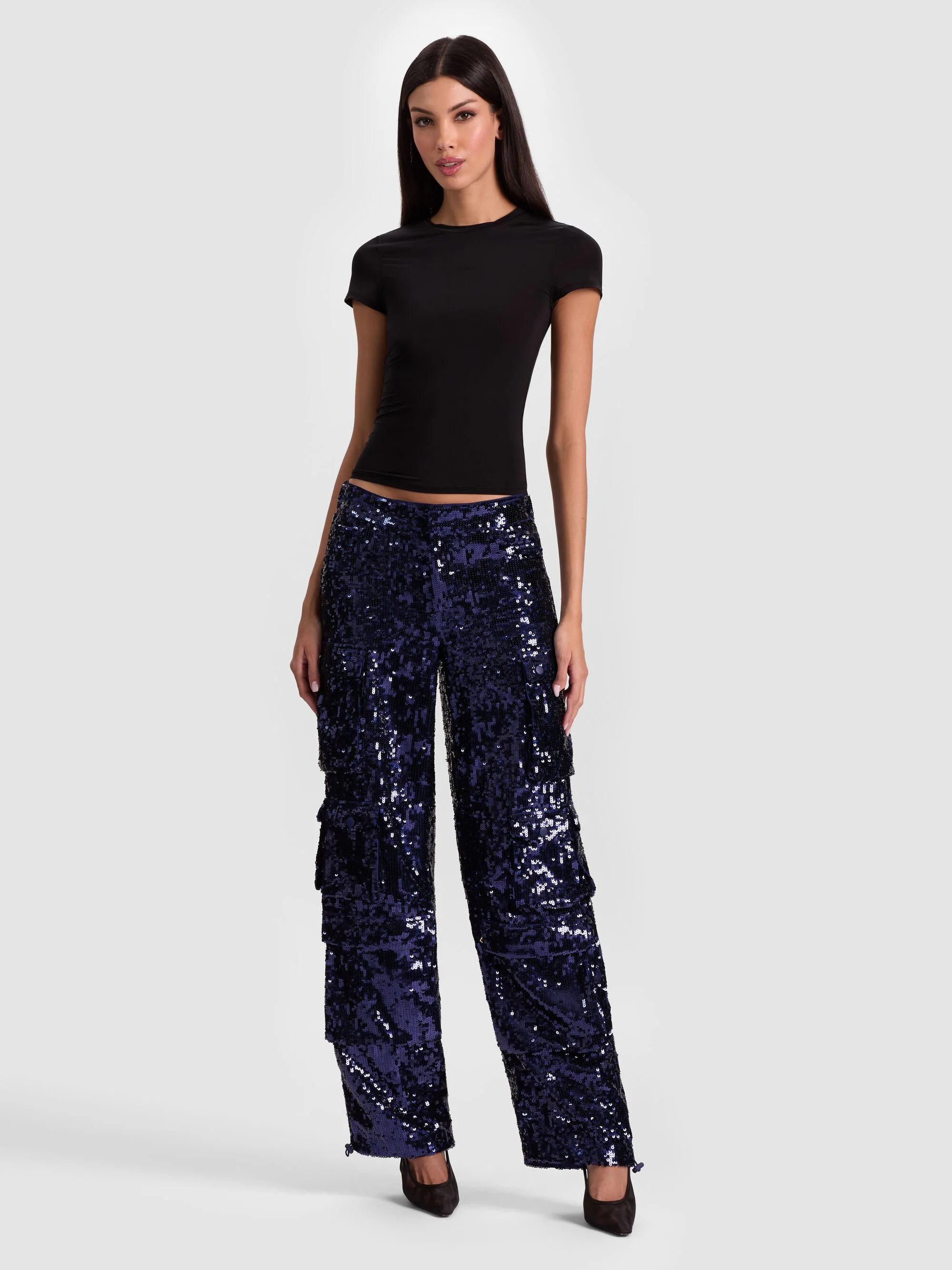 OLYMPIA SEQUIN CARGO PANT - 1
