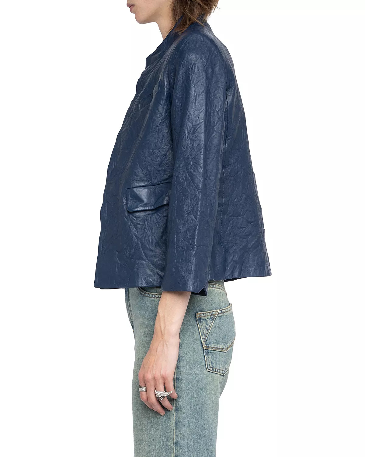 Veryn Cuir Froisse Leather Jacket - 4