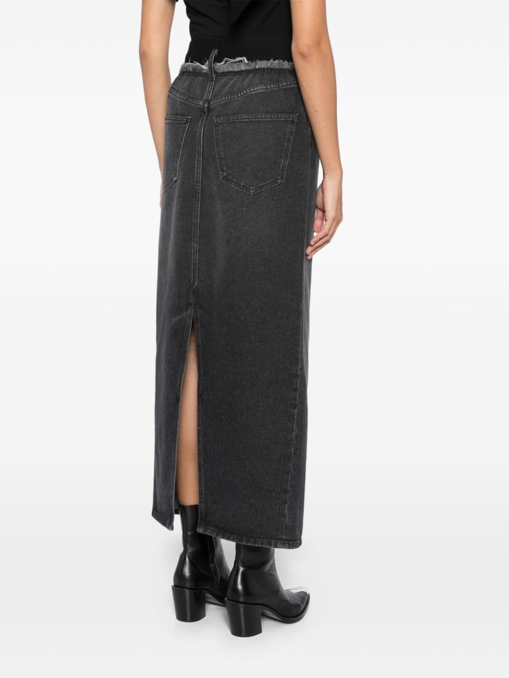 distressed denim skirts - 4
