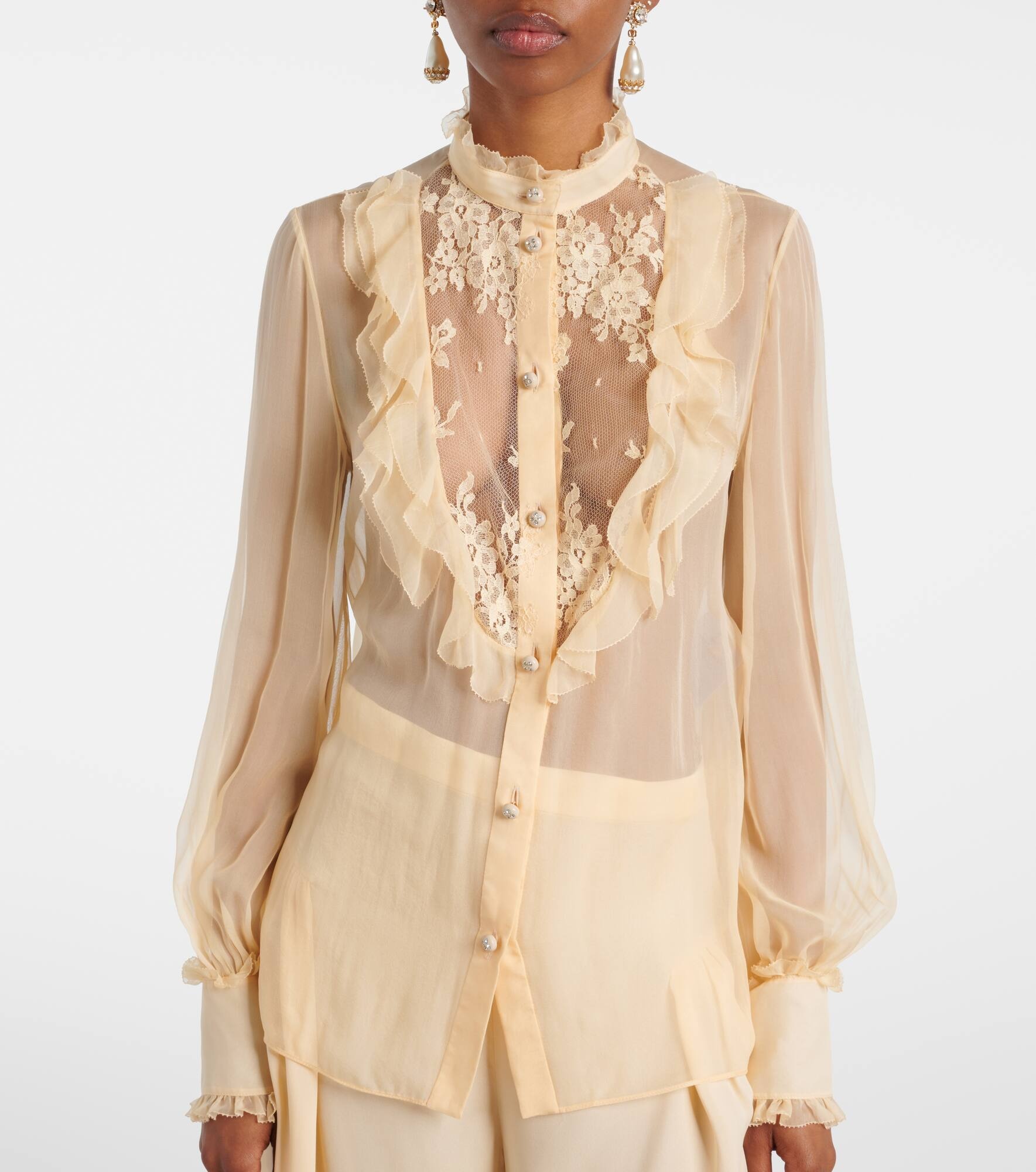 Silk chiffon blouse - 6