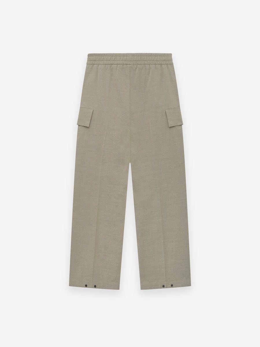Nylon Wool Wide Leg Cargo Pant - 2