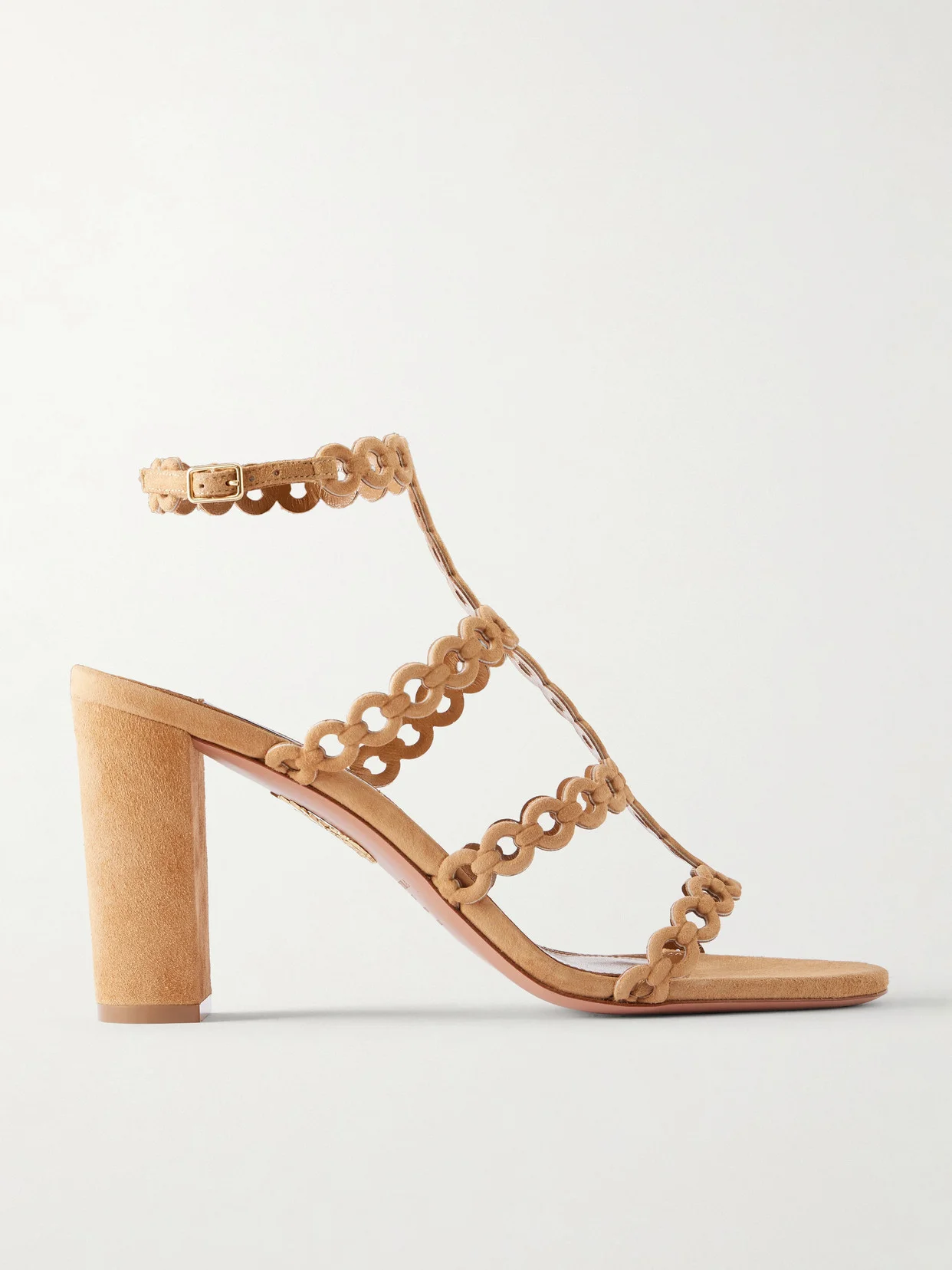 Infinity Chain 85 Cutout Suede Sandals - 1