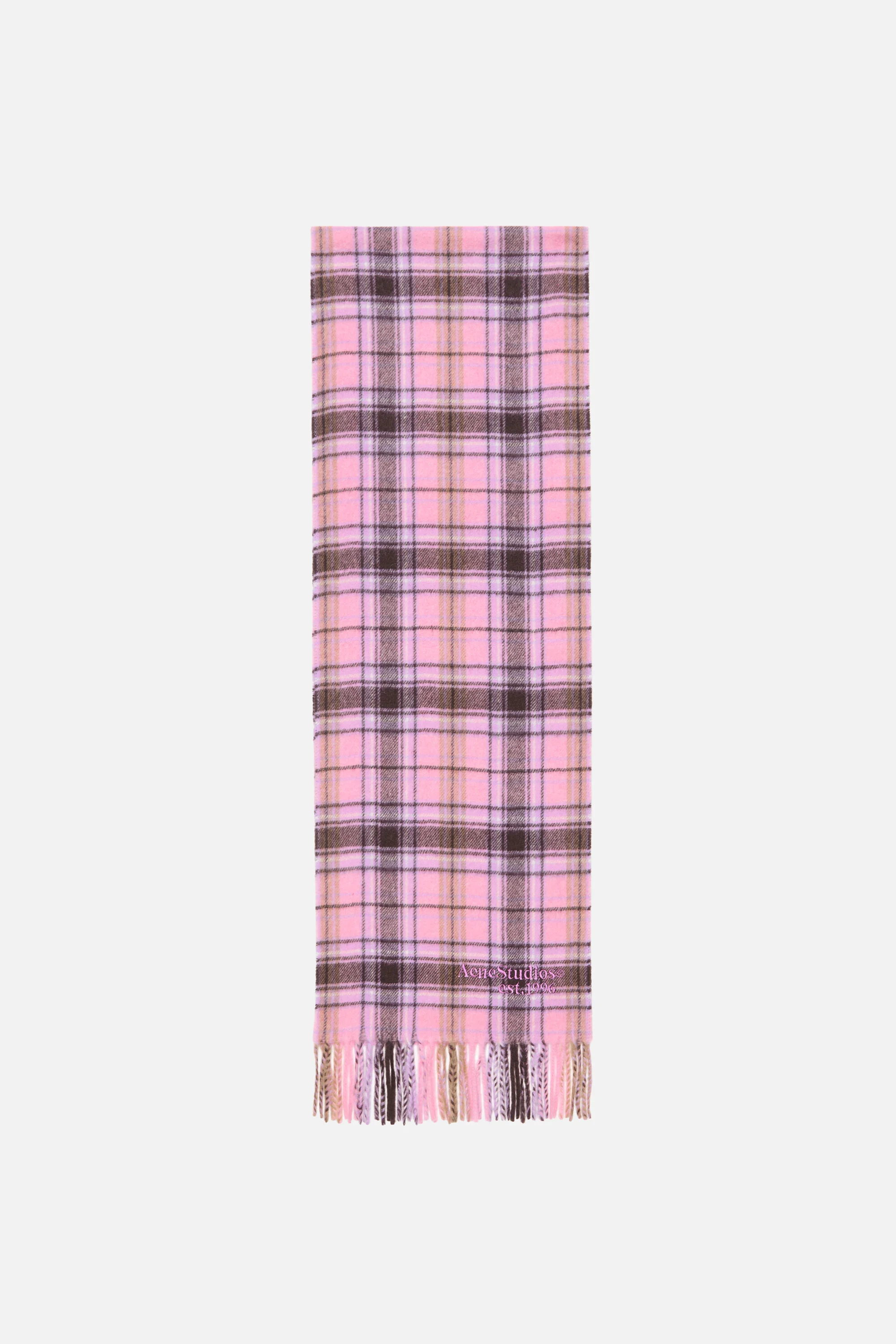 Cashmere scarf - Pink/black - 1