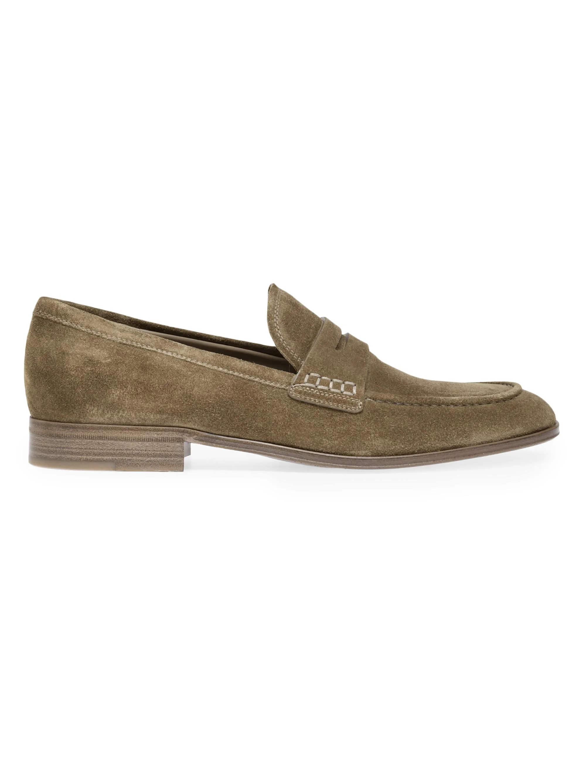Men's George Suede Penny Loafers - Camel - 1