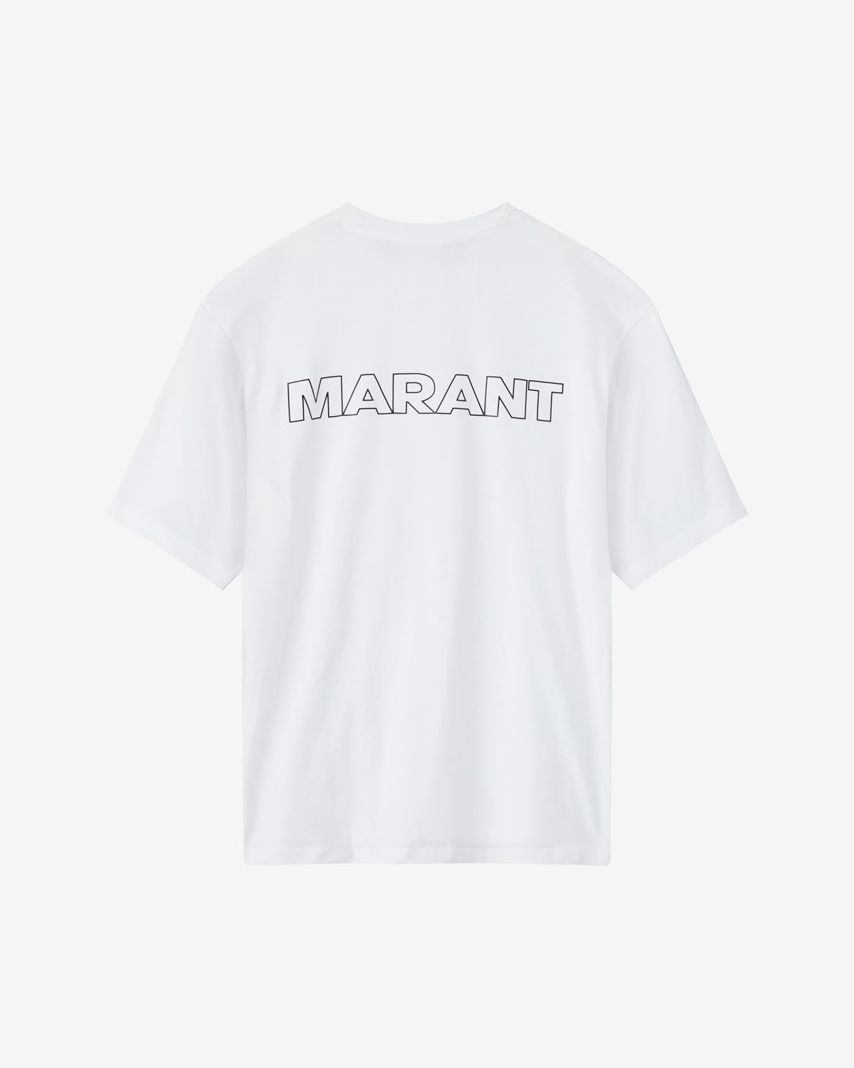 ISABEL MARANT｜SHORT-SLEEVED ROUND NECK T-SHIRTS (GUIZY Guizy Tee-Shirt Man black | ISABEL MARANT Official online store