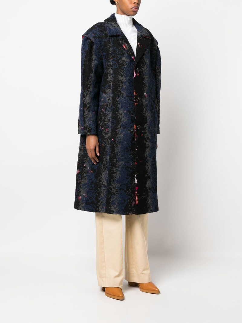 single-breasted recycled wool coat 3