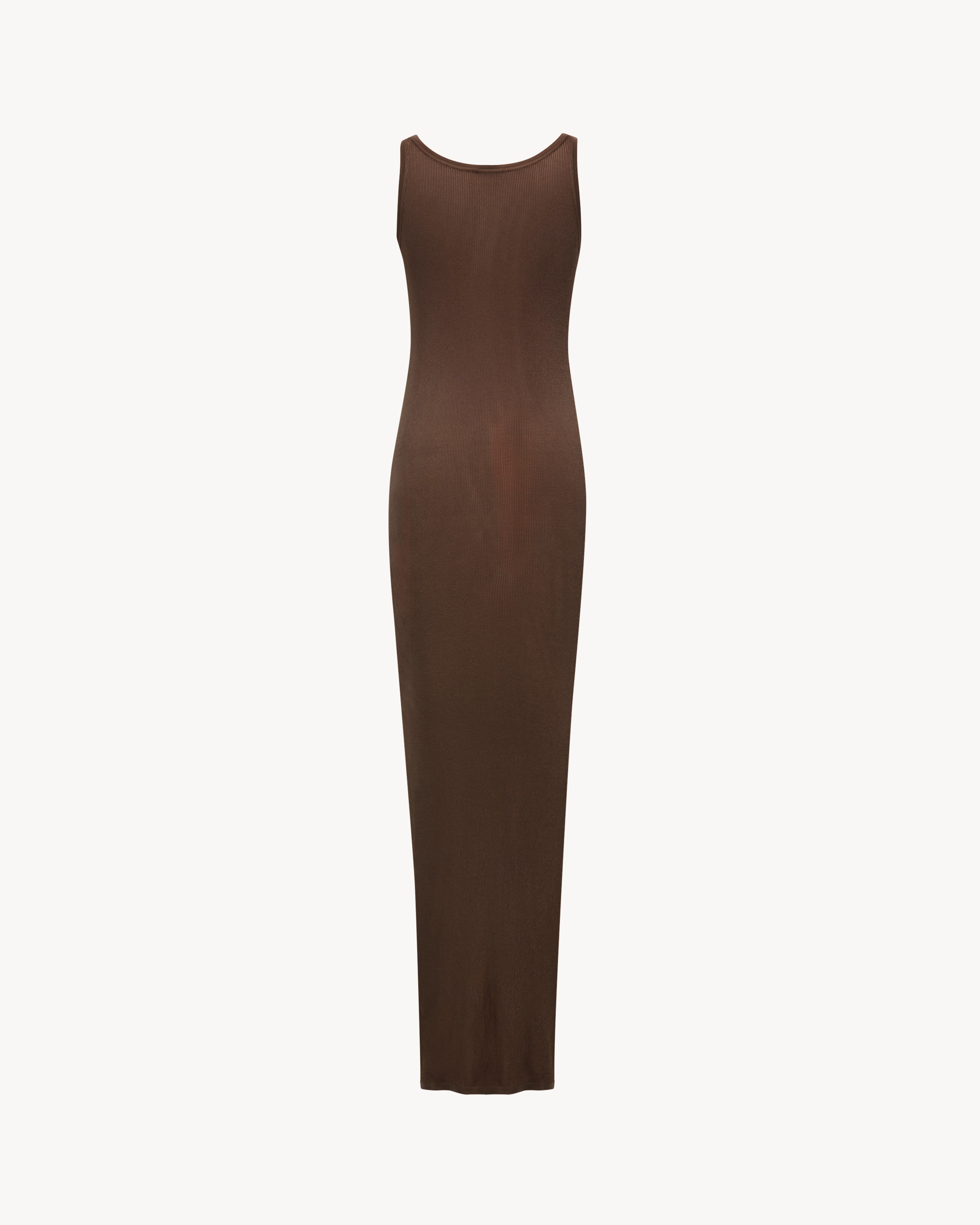 LONG TANK DRESS IN RIB KNIT - 2
