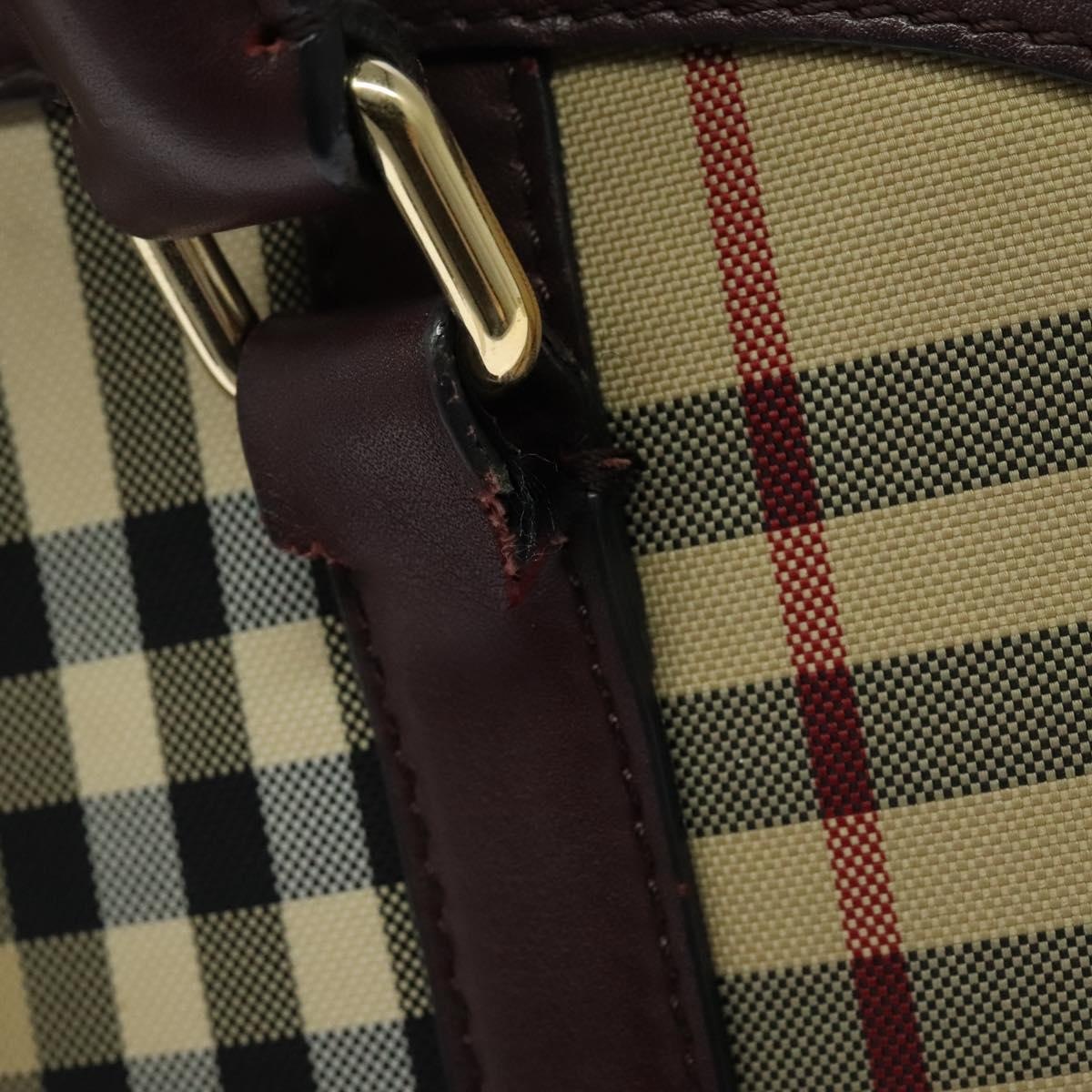 Burberry Nova Check Hand Bag Canvas Beige - 10