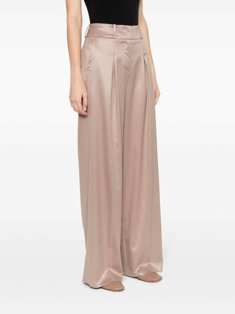 dart-embellished twill wide-leg trousers 3