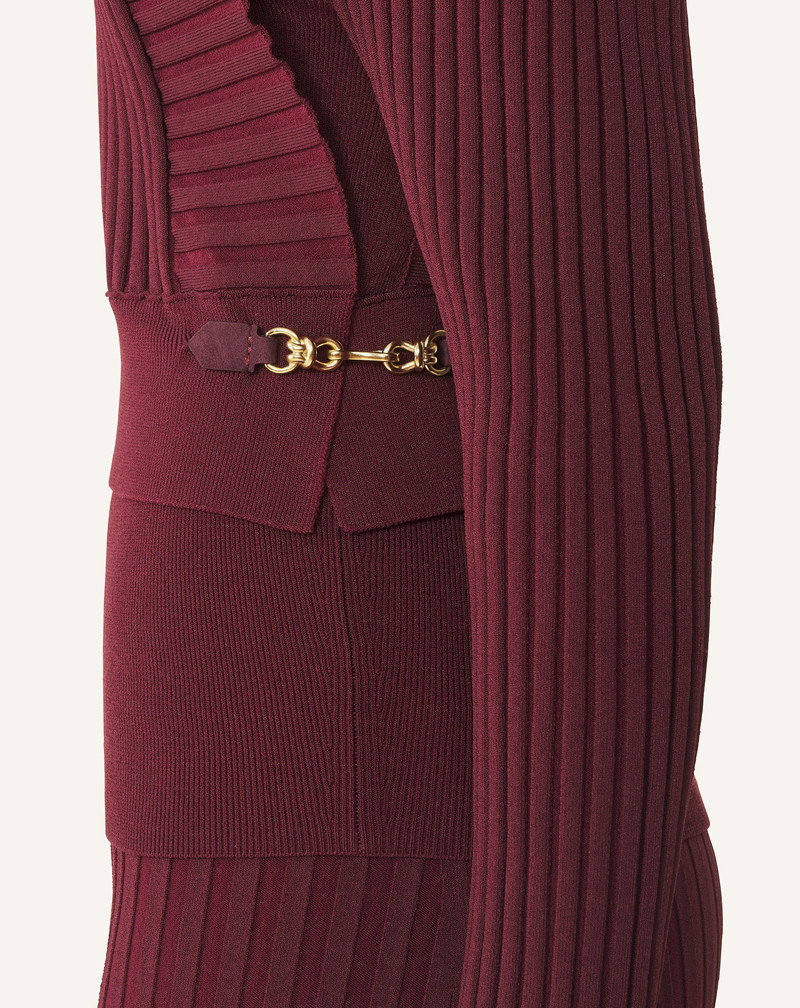 RED VISCOSE BIB SWEATER 6