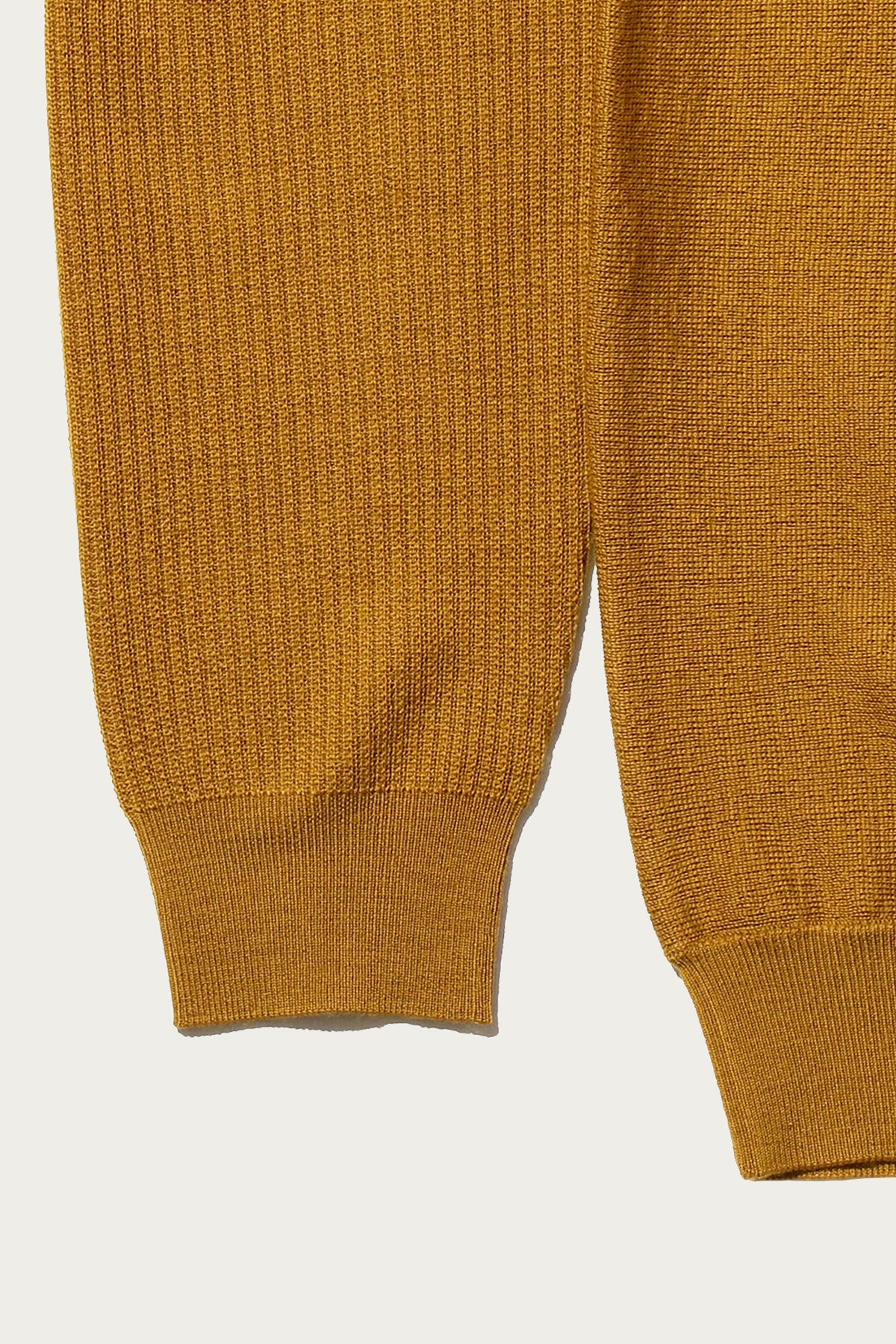 Striped Knit Polo - Mustard - 3