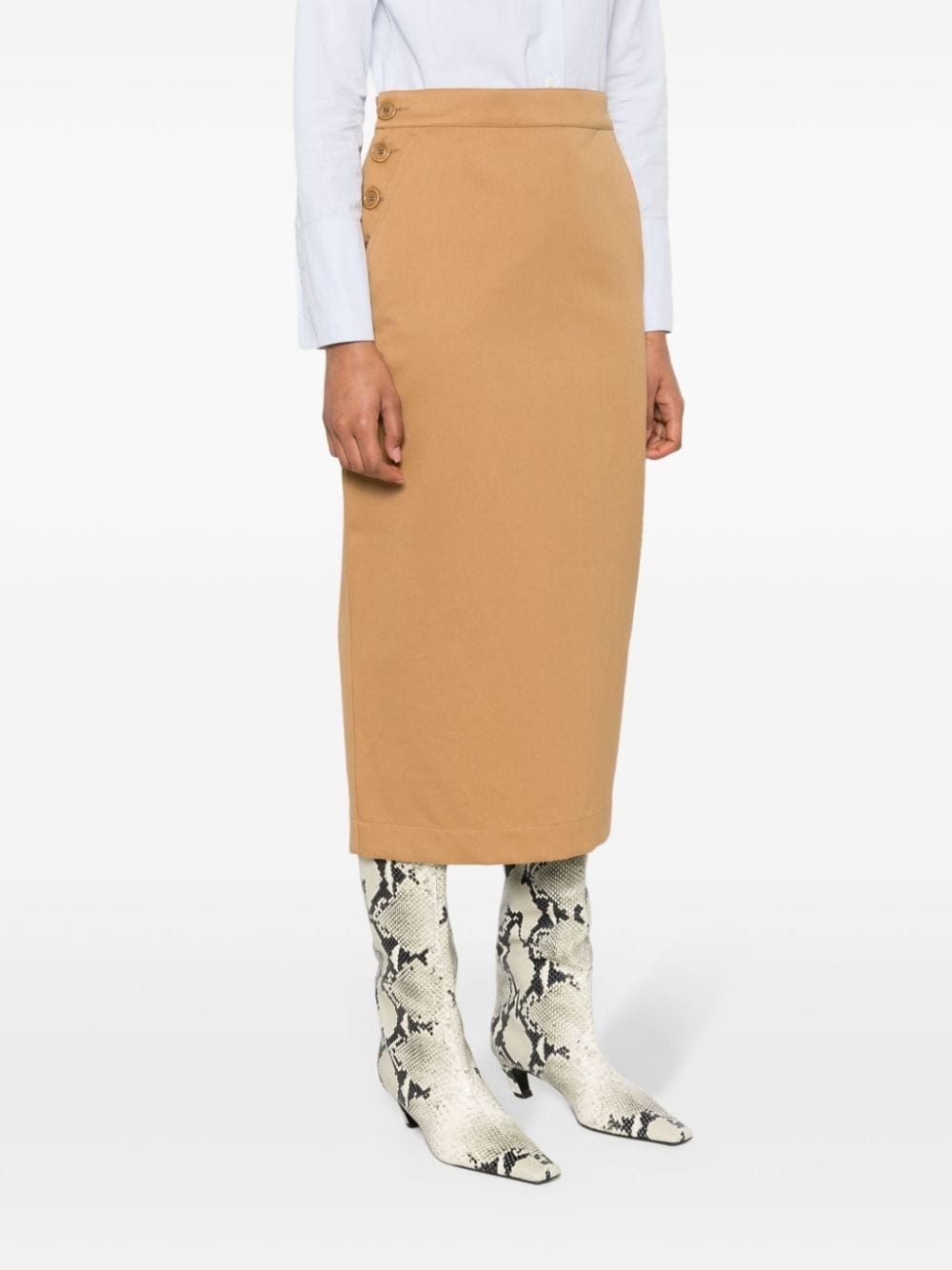 Cresta cotton pencil skirt - 3
