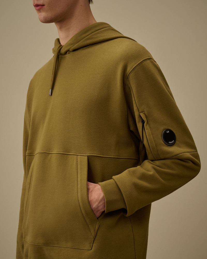 Diagonal Raised Fleece Hooded Lens Sweatshirt 5