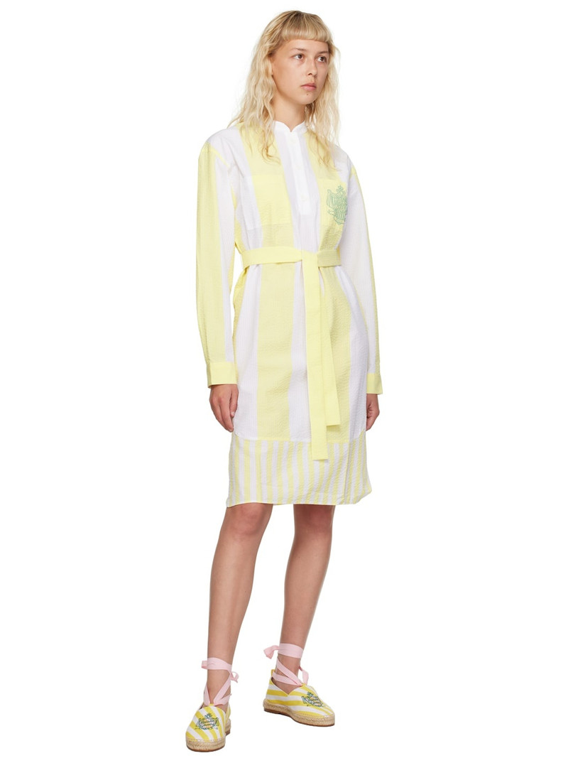 Maison Kitsuné White & Yellow Hotel Olympia Edition Poolside Dress outlook
