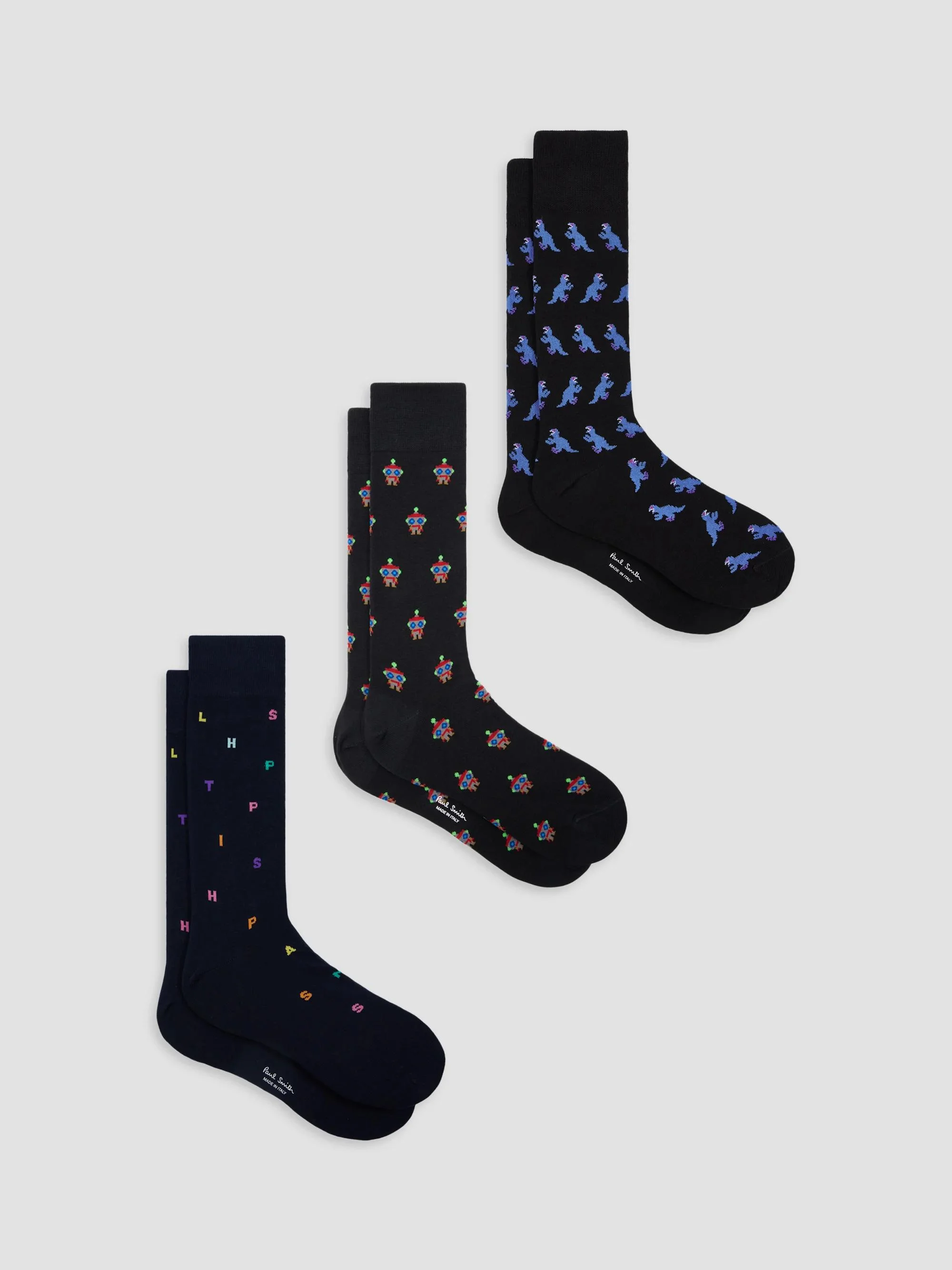Men's 3-Pack Holiday Cracker Socks Set - Mixed - 1