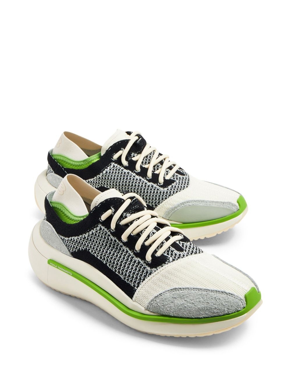 logo-print mesh-panelling sneakers - 4